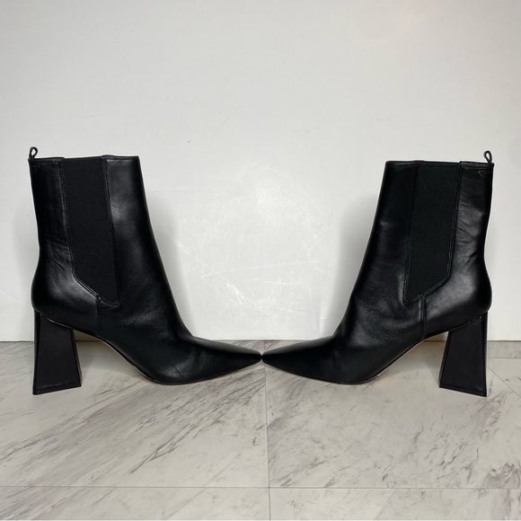Marc Fisher Kylynn Black Leather Pointy Toe Heeled Chelsea Bootie 11M - Picture 6 of 16